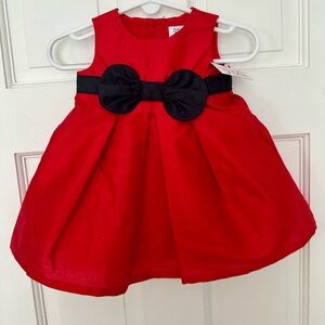 Carter's Elegant Red Dress with Black Accent